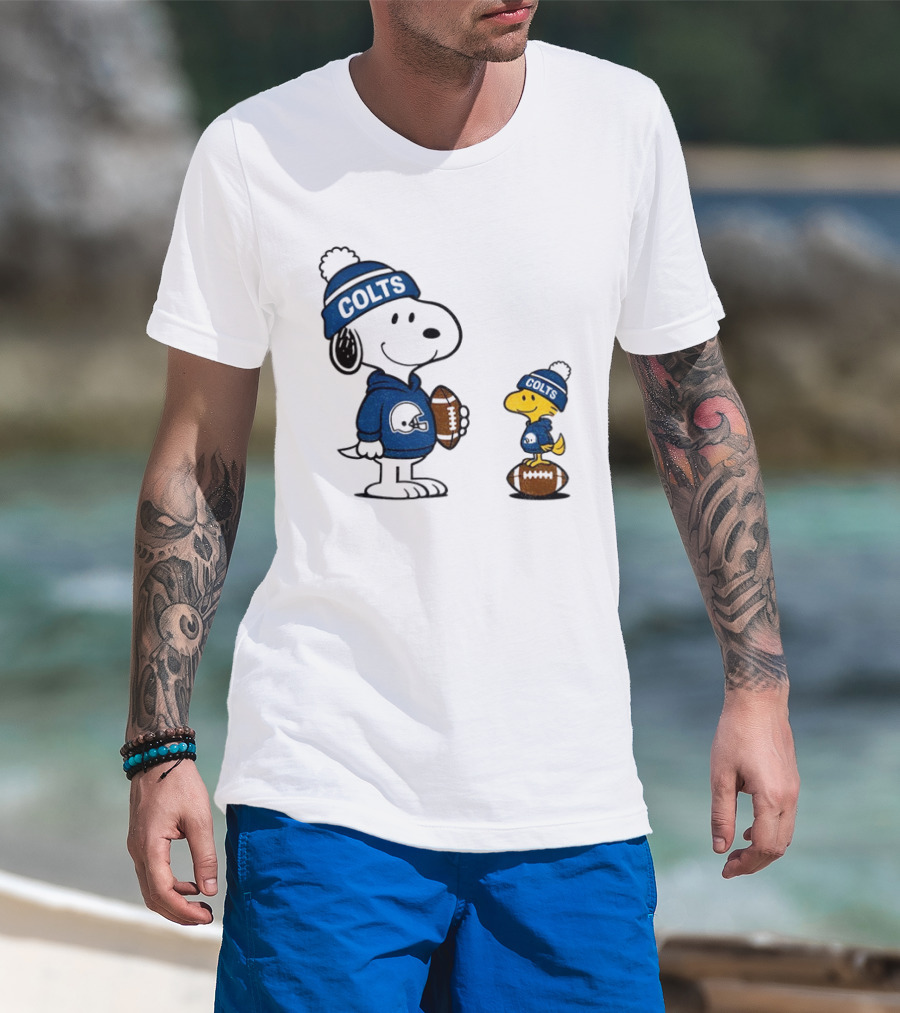 Indianapolis Colts Snoopy Woodstock NFL Football T-Shirt