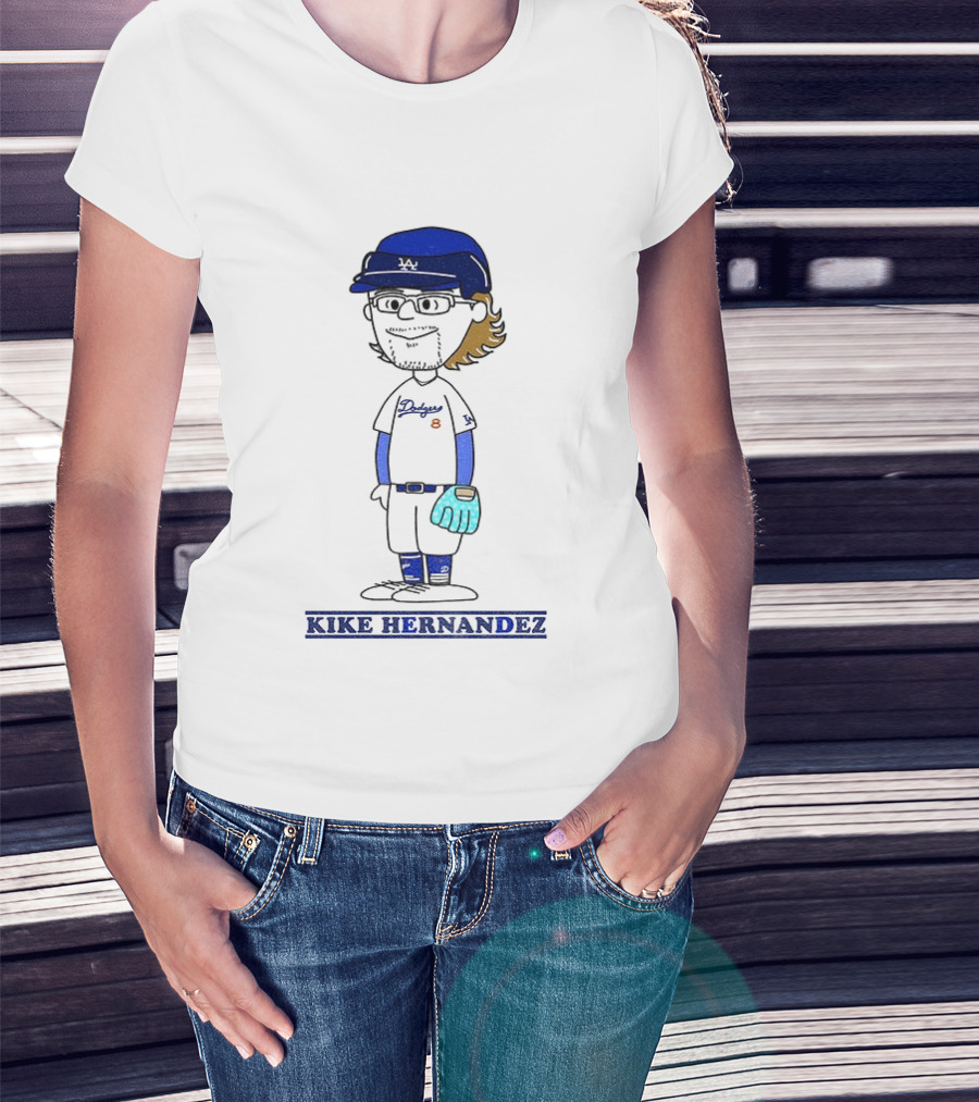 Peanuts Kike Hernandez Los Angeles Dodgers Baseball Player Collaboration 2025 T-Shirt
