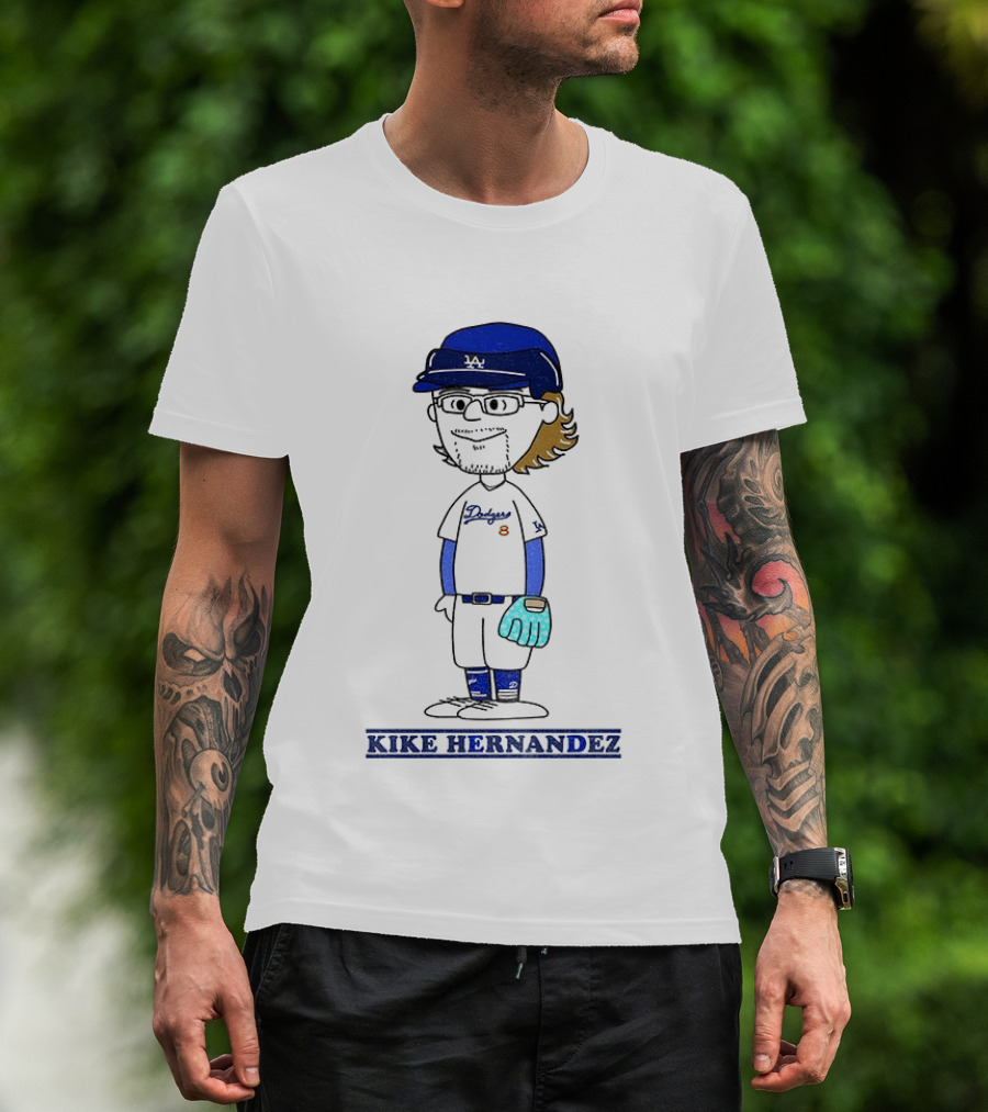 Peanuts Kike Hernandez Los Angeles Dodgers Baseball Player Collaboration 2025 T-Shirt