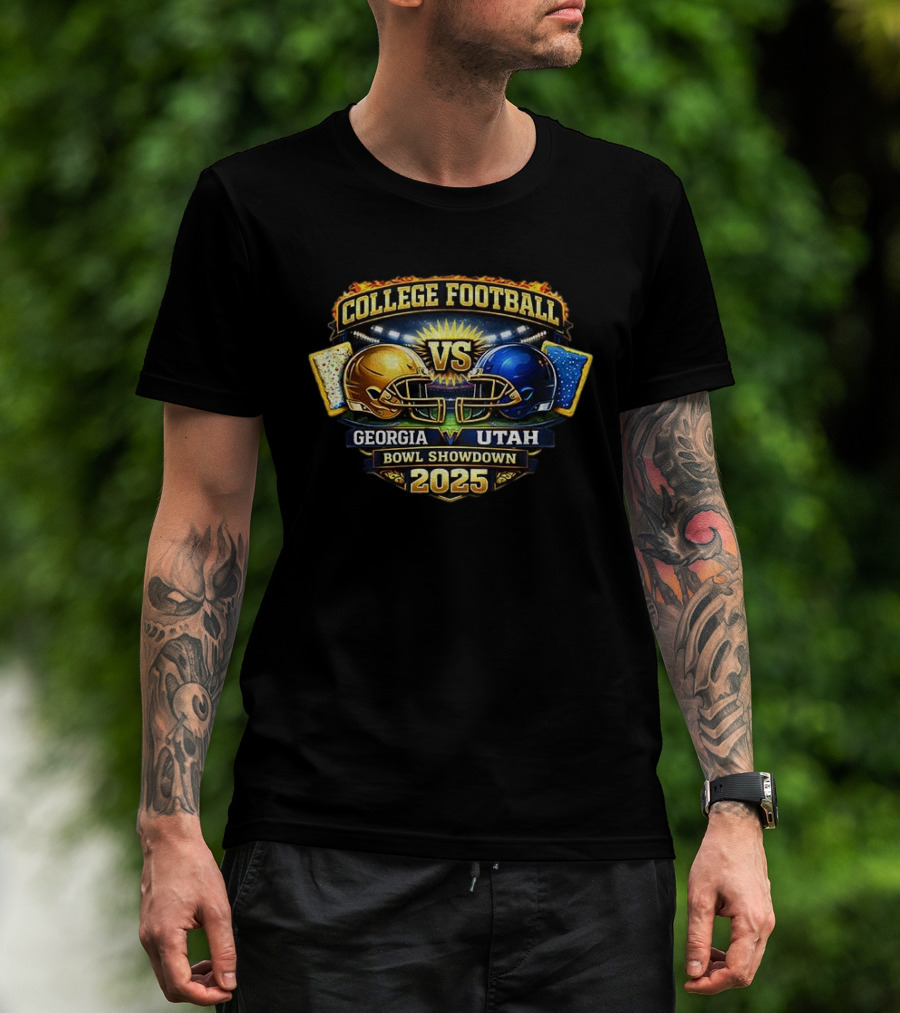Georgia Tech Yellow Jackets Vs Utah Utes College Football Bowl Showdown 2025 T-Shirt