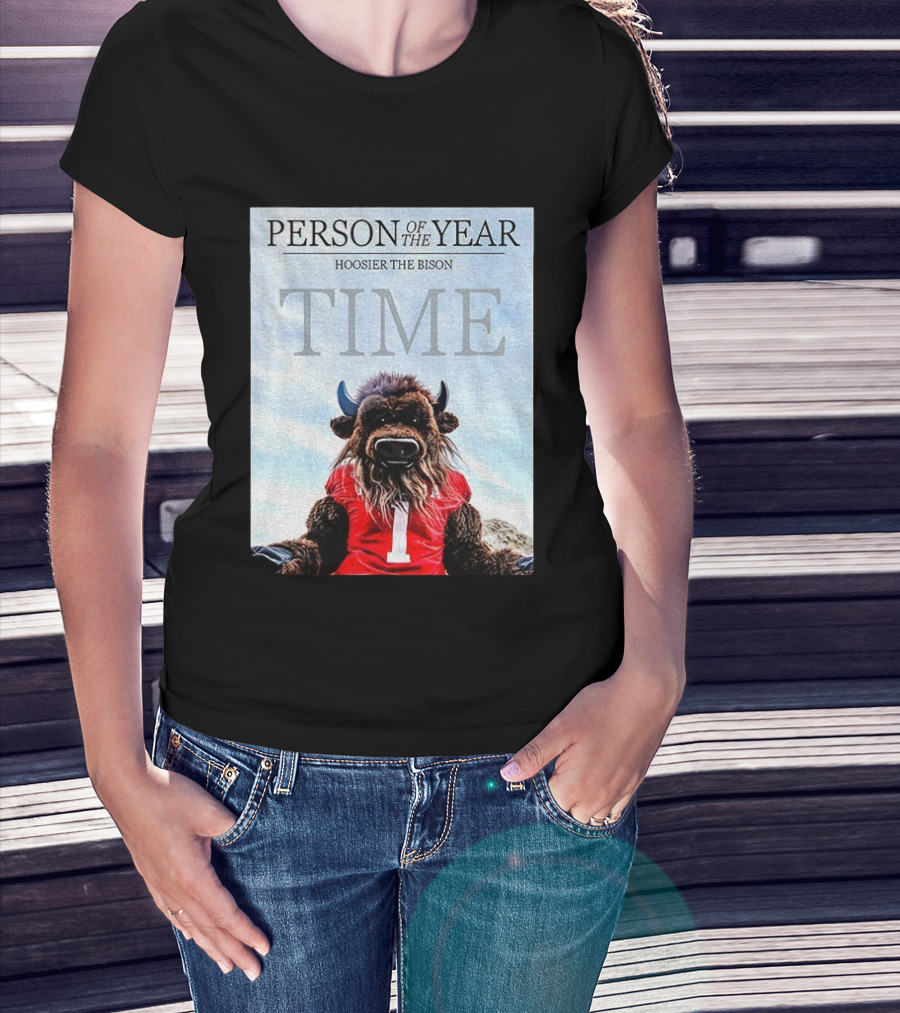 Indiana Hoosiers Football Hoosier The Bison Person Of The Year TIME T-Shirt