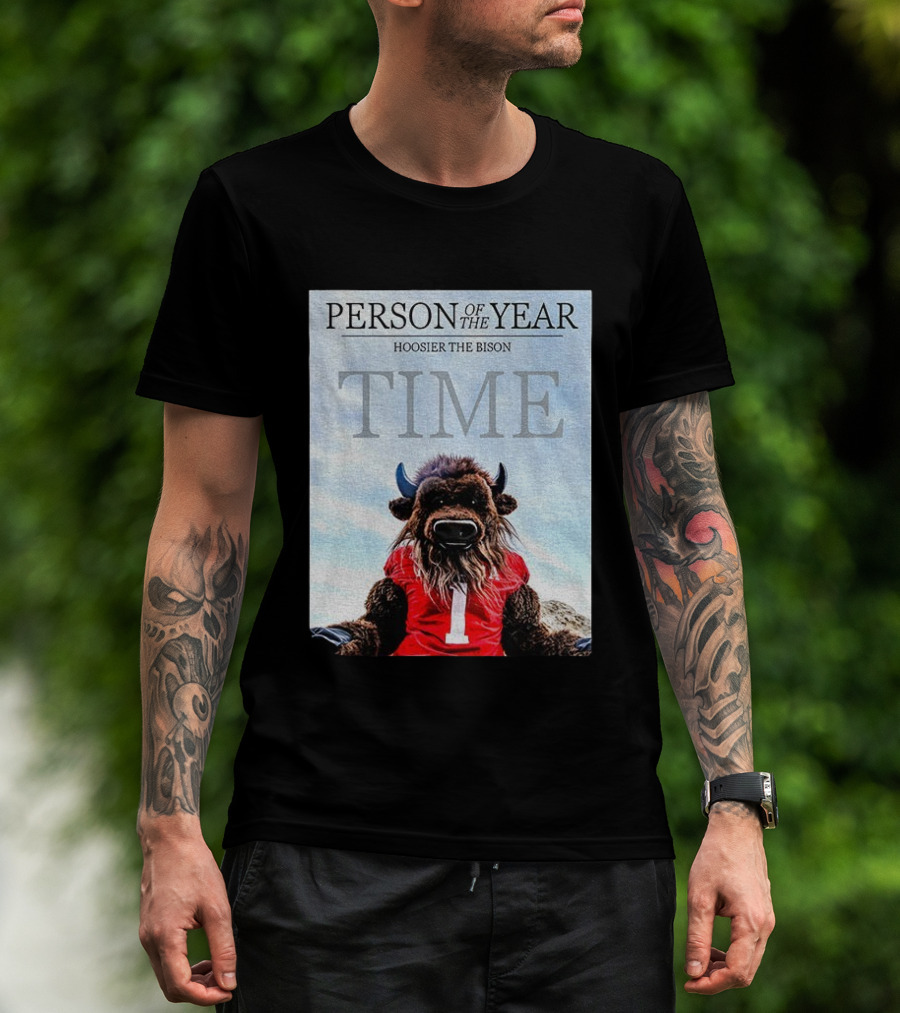 Indiana Hoosiers Football Hoosier The Bison Person Of The Year TIME T-Shirt