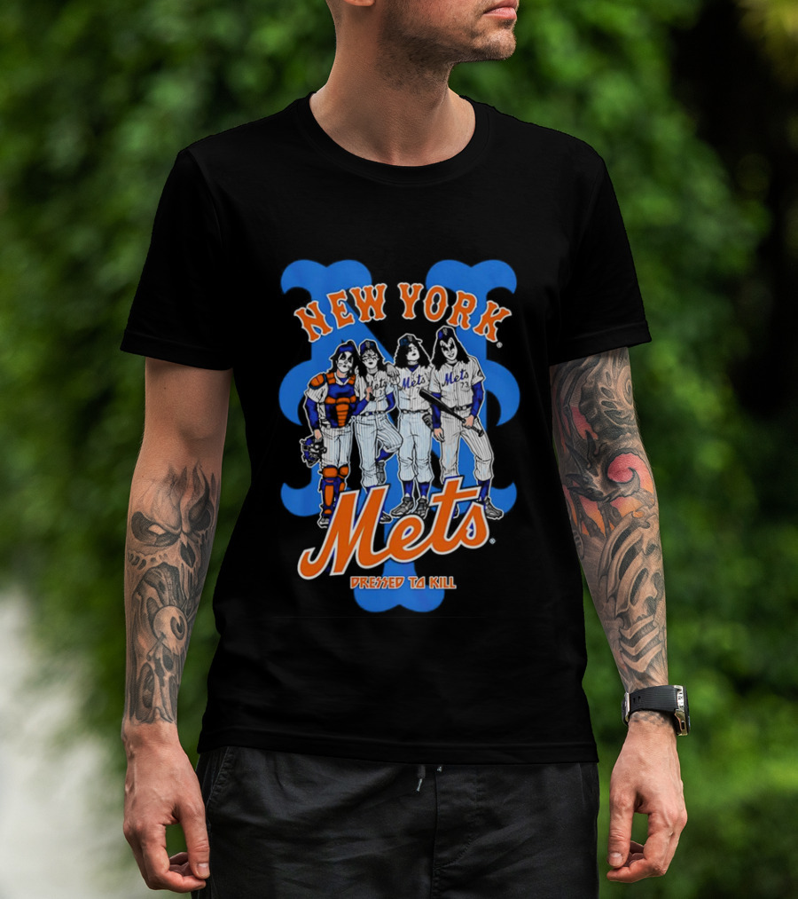 New York Mets Dressed To Kill Collaboration T-Shirt
