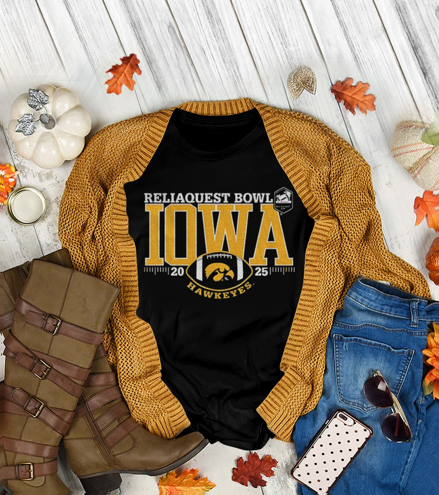 Iowa Hawkeyes Reliaquest Bowl 2025 Football Event T-Shirt