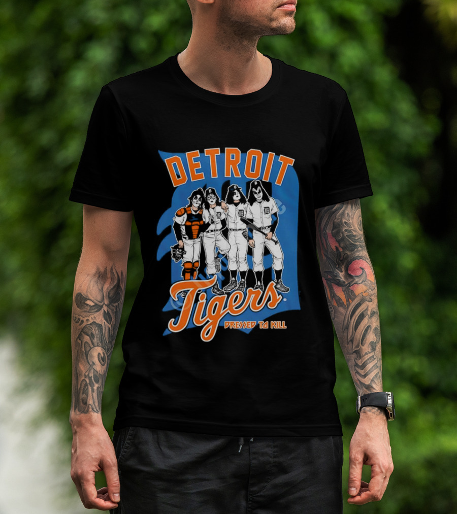Detroit Tigers Dressed To Kill Vintage Rock T-Shirt
