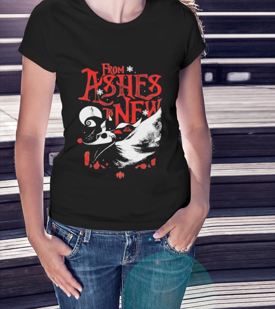 From Ashes To New Nightmare Before Christmas Skull 2025 T-Shirt