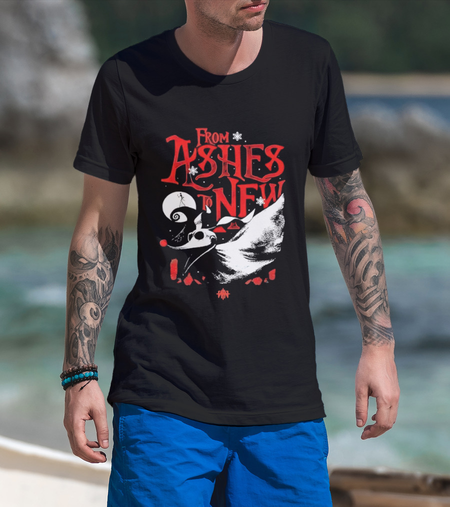 From Ashes To New Nightmare Before Christmas Skull 2025 T-Shirt