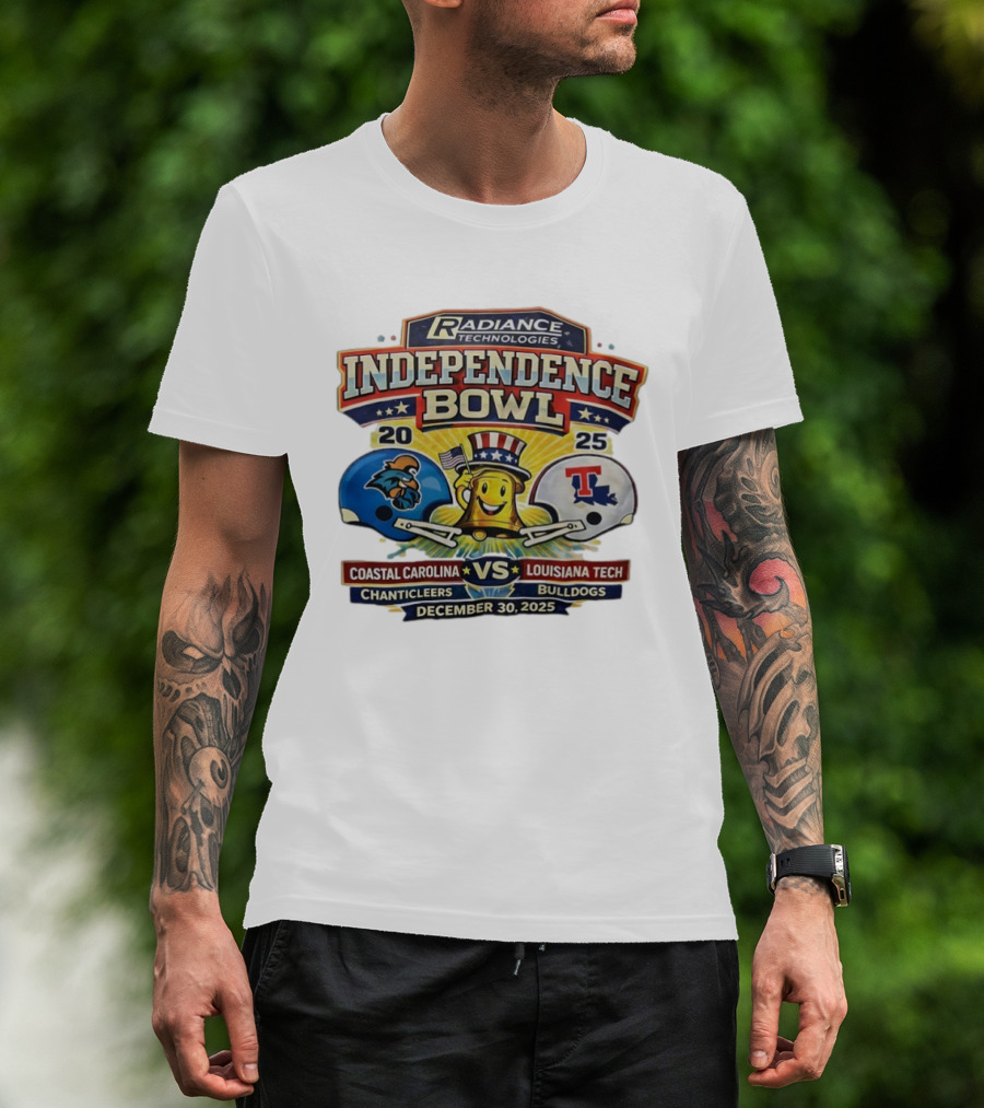 Radiance Technologies Independence Bowl 2025 Coastal Carolina Chanticleers Vs Louisiana Tech Bulldogs December 30 T-Shirt
