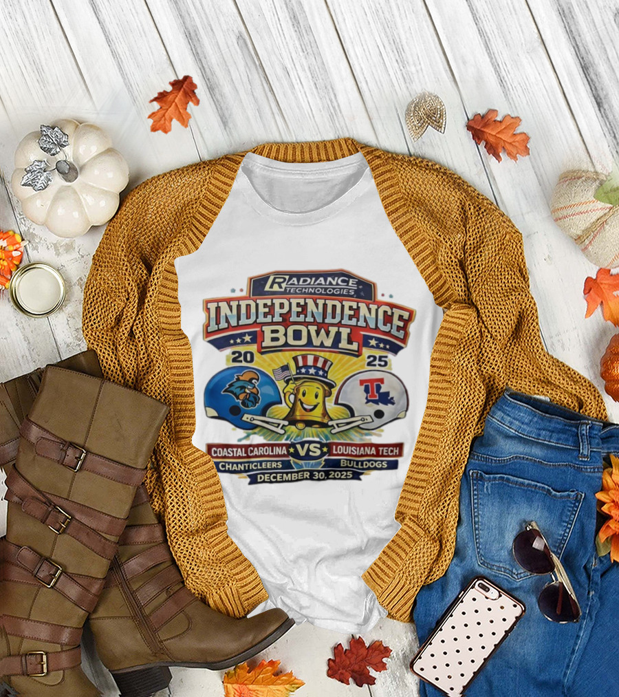 Radiance Technologies Independence Bowl 2025 Coastal Carolina Chanticleers vs Louisiana Tech Bulldogs December 30 T-Shirt