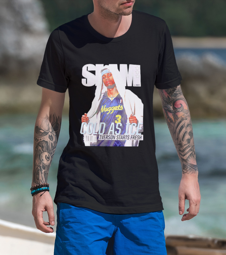 Slam Allen Iverson Cold As Ice Nuggets 3 Iverson Starts Fresh T-Shirt