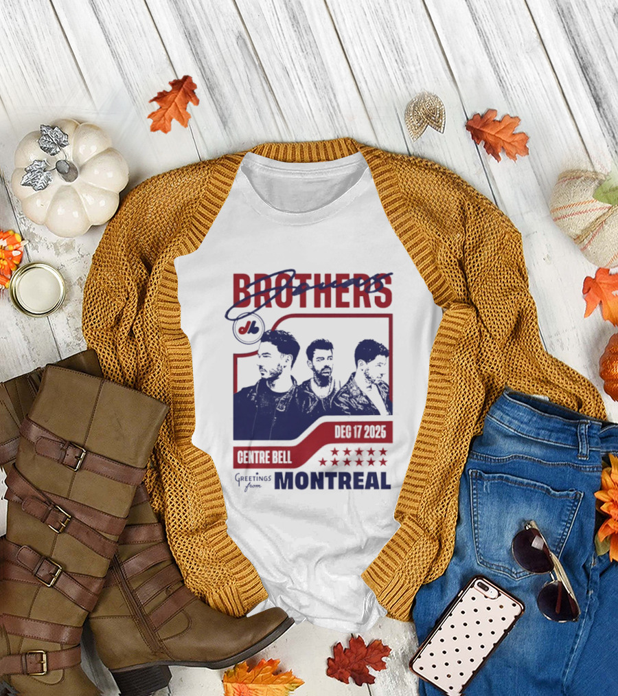 Jonas Brothers Montreal 2025 Centre Bell December 7 Concert Greetings T-Shirt