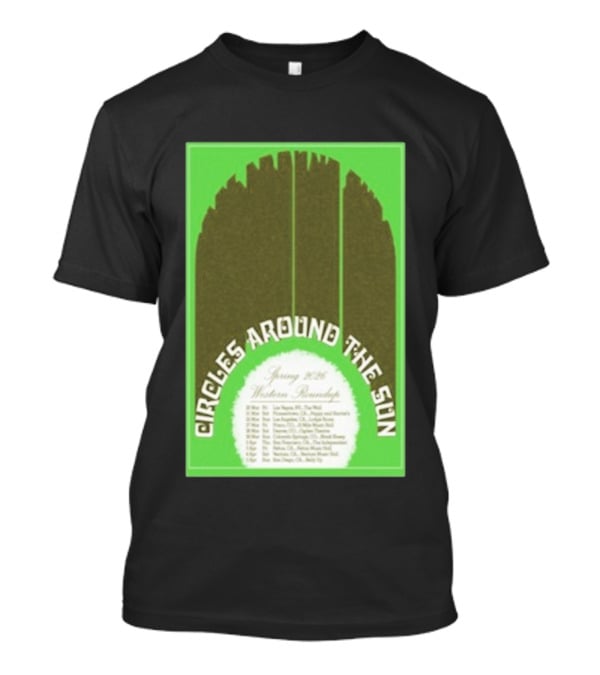 Circles Around The Sun Spring 2026 Western Roundup Tour Dates T-Shirt