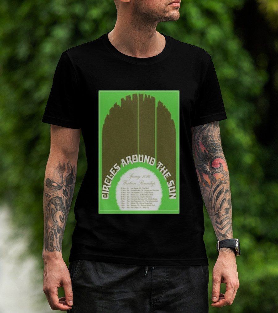 Circles Around The Sun Spring 2026 Western Roundup Tour Dates T-Shirt