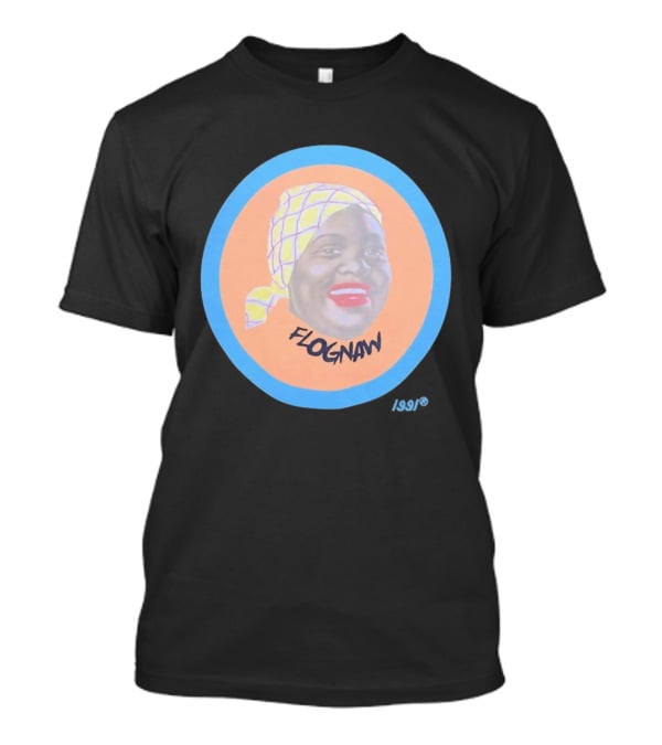 Golf Wang Flognaw Portrait Yellow Scarf Oval Blue Border T-Shirt