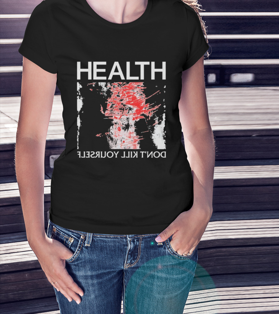 HEALTH Don't Kill Yourself Red Brush Strokes T-Shirt