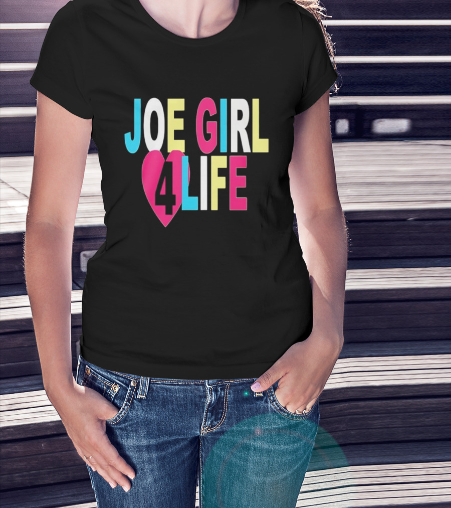 Joe Girl 4 Life Heart Design Colorful T-Shirt