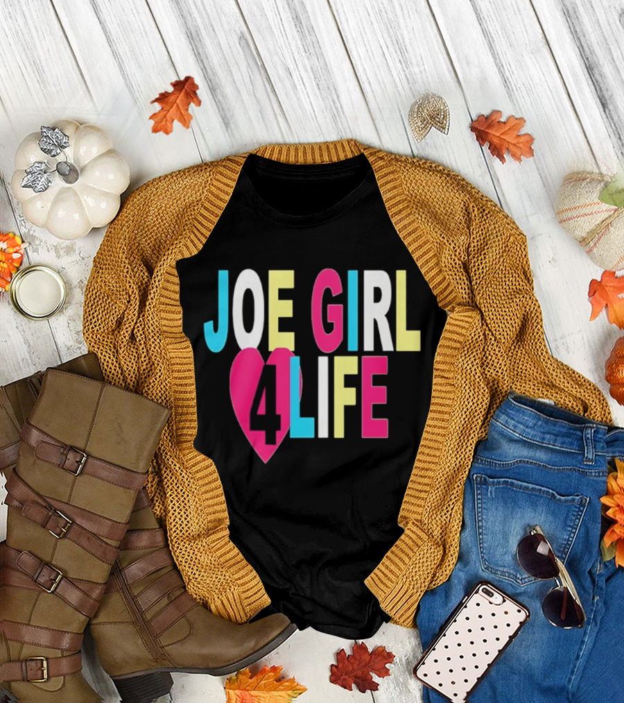 Joe Girl 4 Life Heart Design Colorful T-Shirt