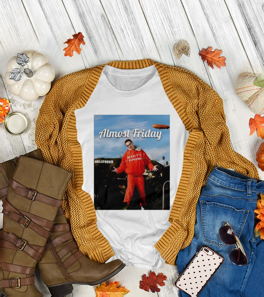 Almost Friday Marty Supreme Hollywood Hills Sky Blimp T-Shirt