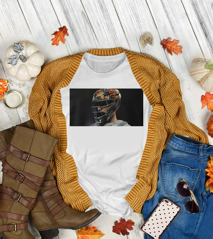 Dillon Dingler Number 13 Detroit Tigers Baseball Catcher Helmet T-Shirt