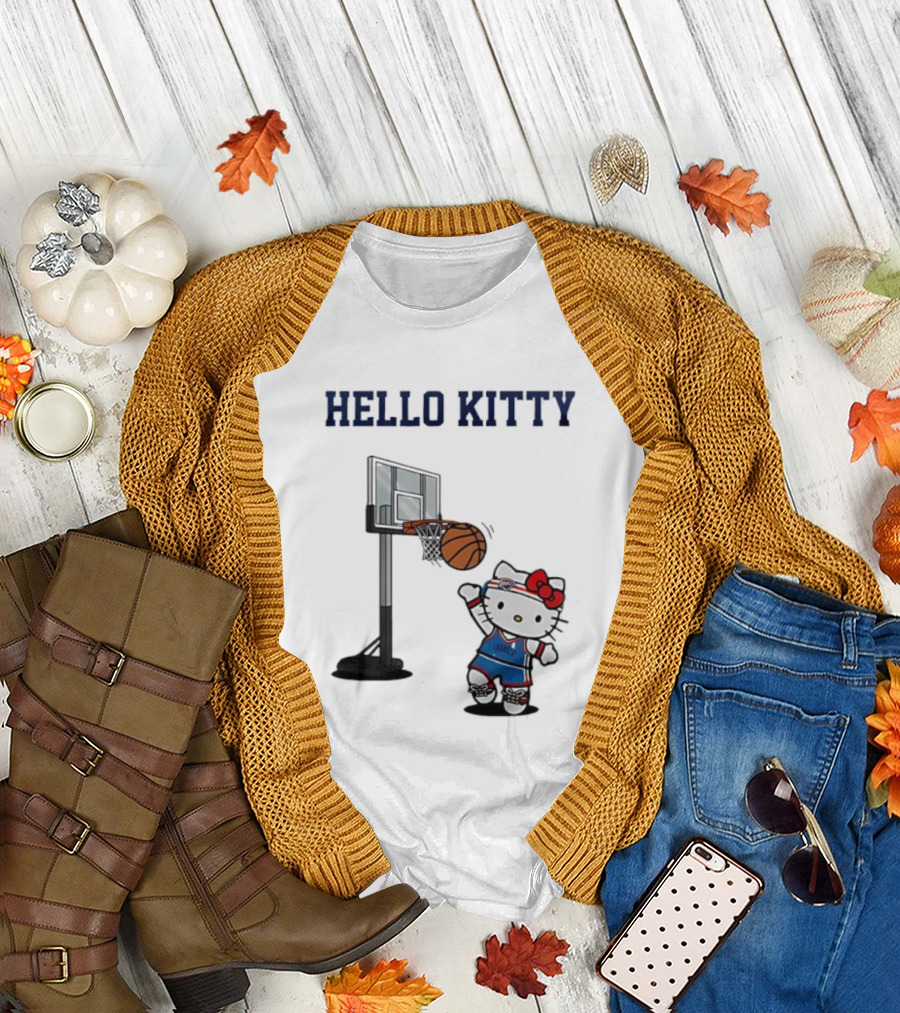 Hello Kitty Oklahoma City Thunder Basketball Collaboration Holiday Fan Favorite T-Shirt