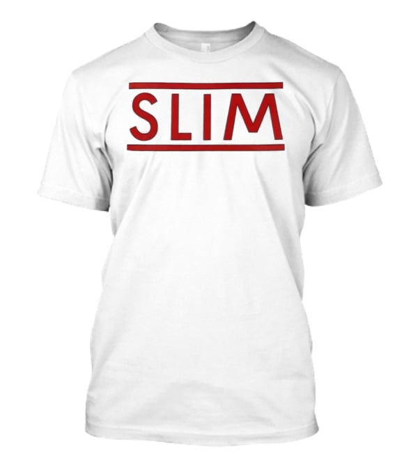 Sakamoto Days Slim Taro Text Red Bordered T-Shirt