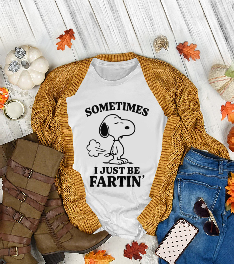 Snoopy Sometimes I Just Be Fartin' Peanuts Humor T-Shirt