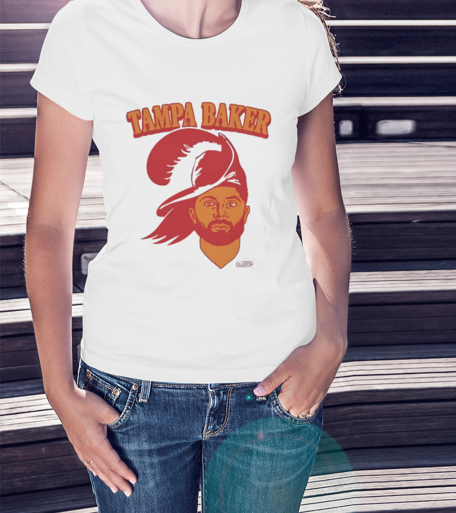 Tampa Baker Football Icon Illustration Buccaneers T-Shirt