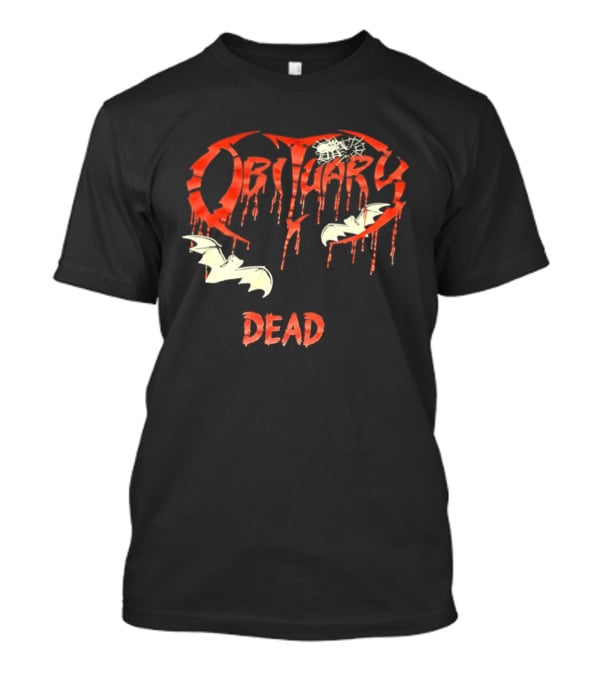 Obituary Dead Dripping Blood Bats T-Shirt