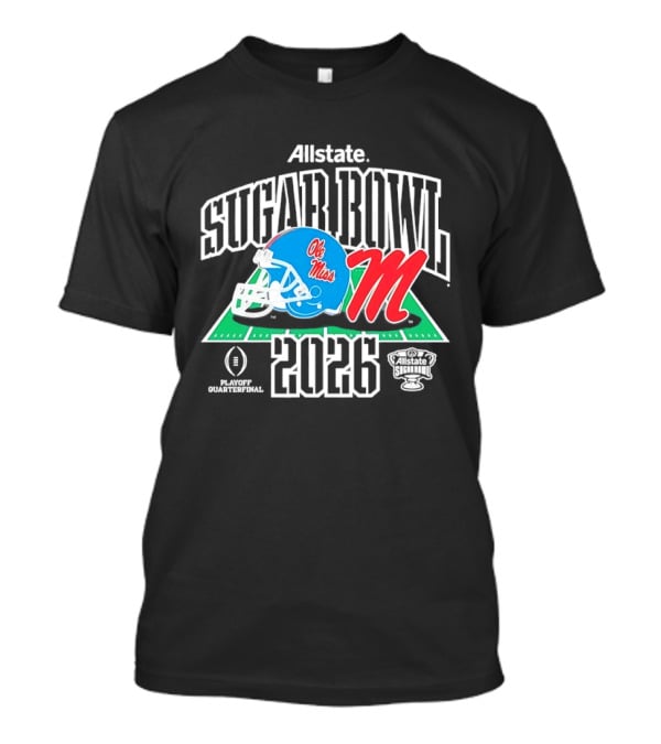 Allstate Sugar Bowl 2026 Ole Miss Rebels Football Helmet T-Shirt