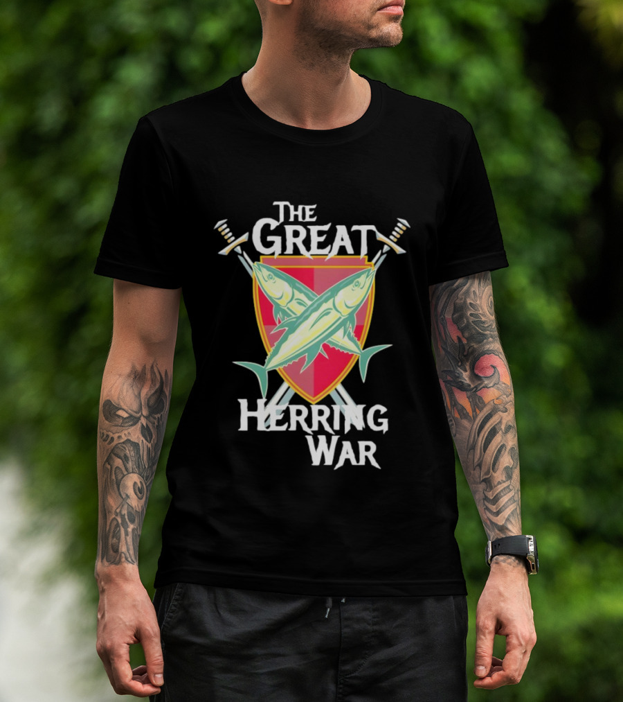 The Great Herring War Golden Girls Tribute Fishes Sword Shield T-Shirt