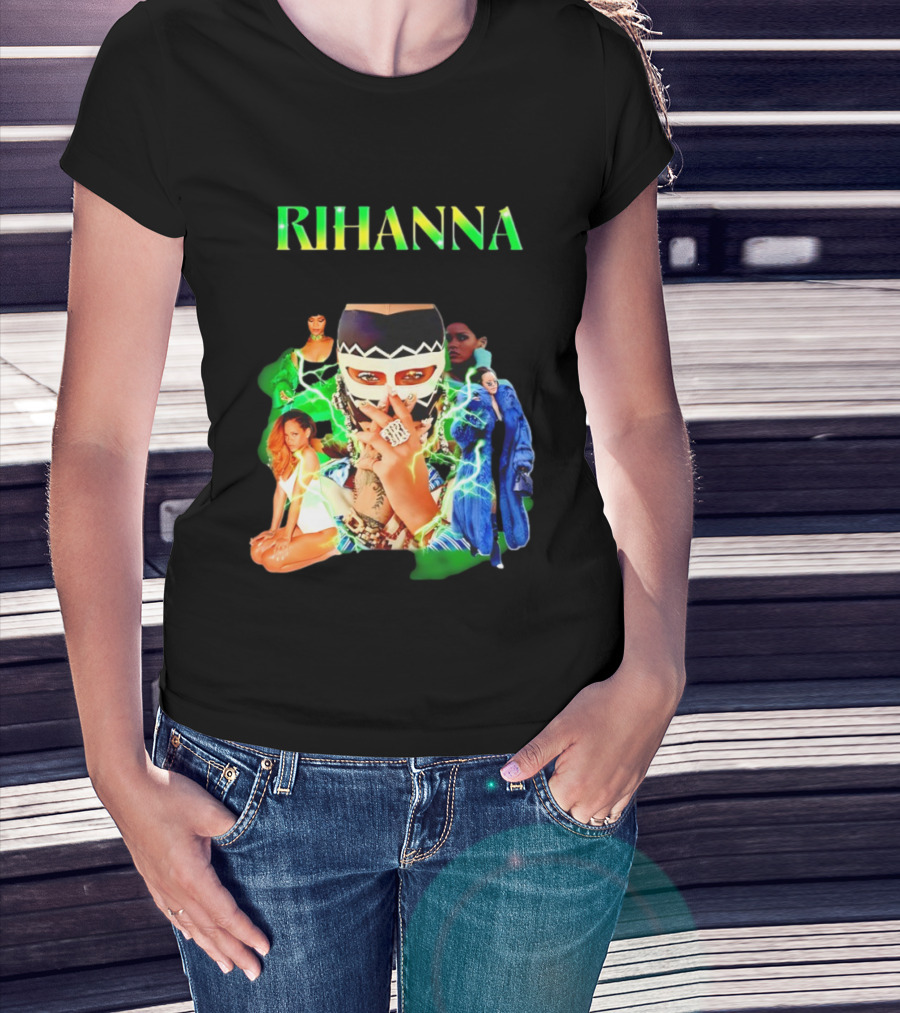 Rihanna Fashion Icon Collage Bold T-Shirt