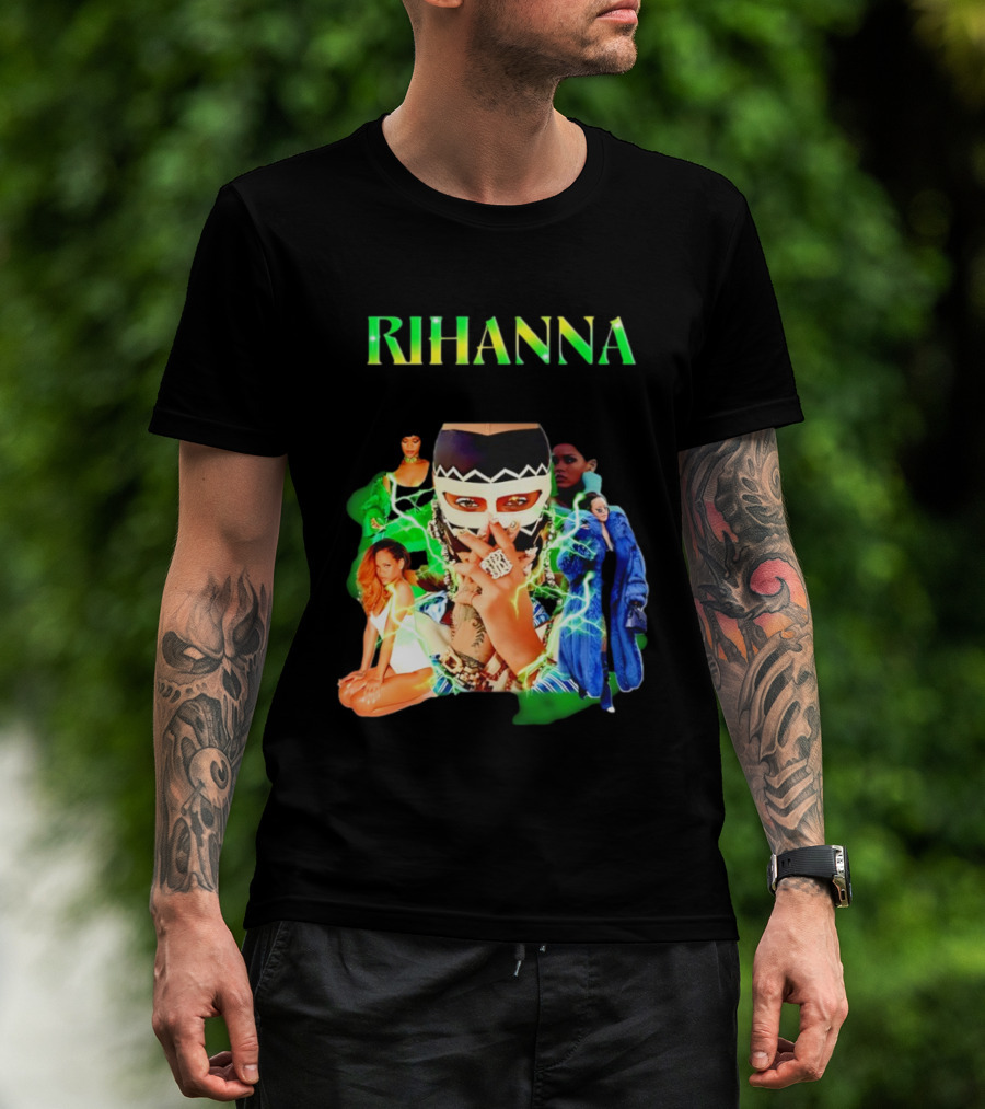 Rihanna Fashion Icon Collage Bold T-Shirt