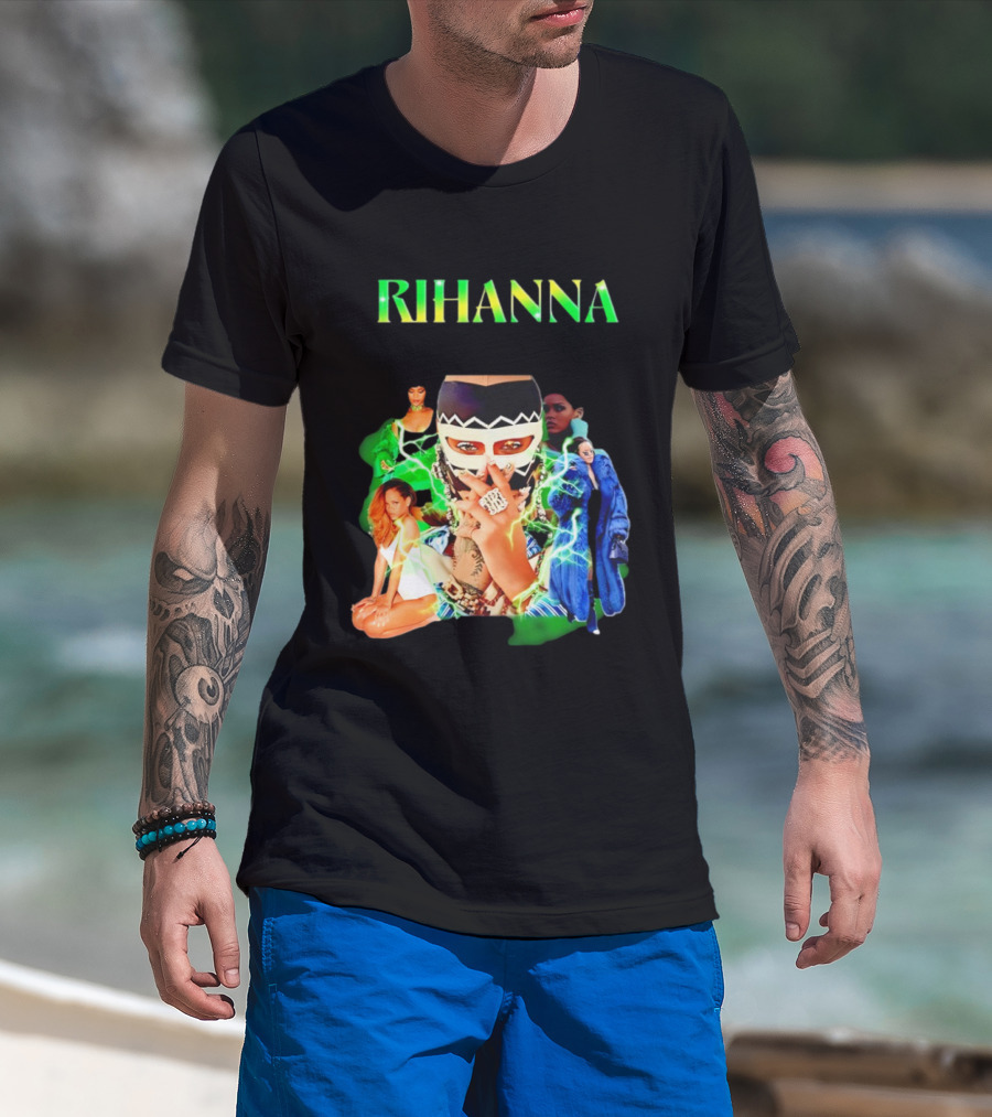 Rihanna Fashion Icon Collage Bold T-Shirt