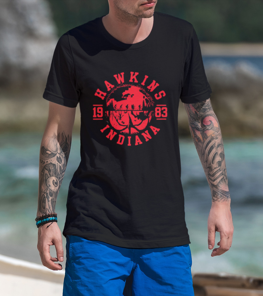 Hawkins Indiana 1983 Vintage Monster T-Shirt