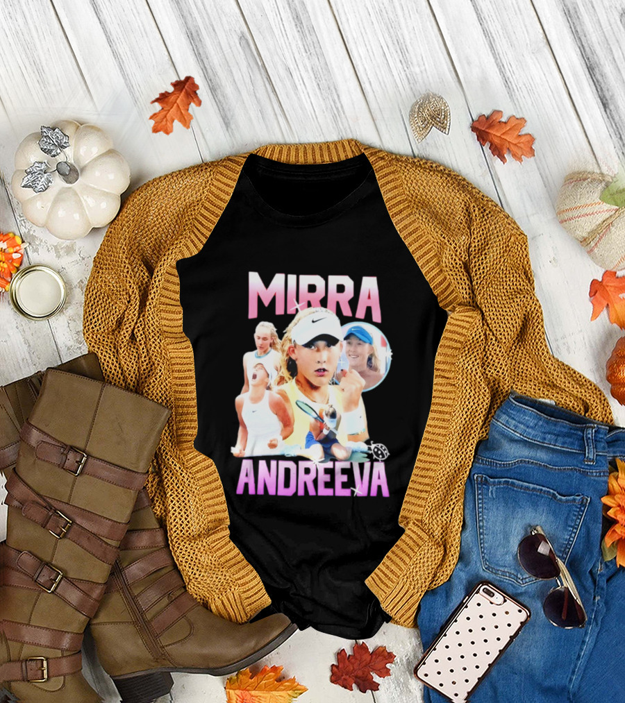 Mirra Andreeva Tennis Vintage Style Pink Athletic Sports T-Shirt