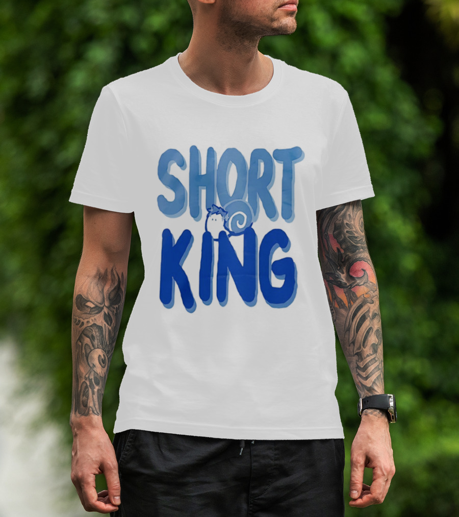 Short King Cartoon Fun Quirky T-Shirt