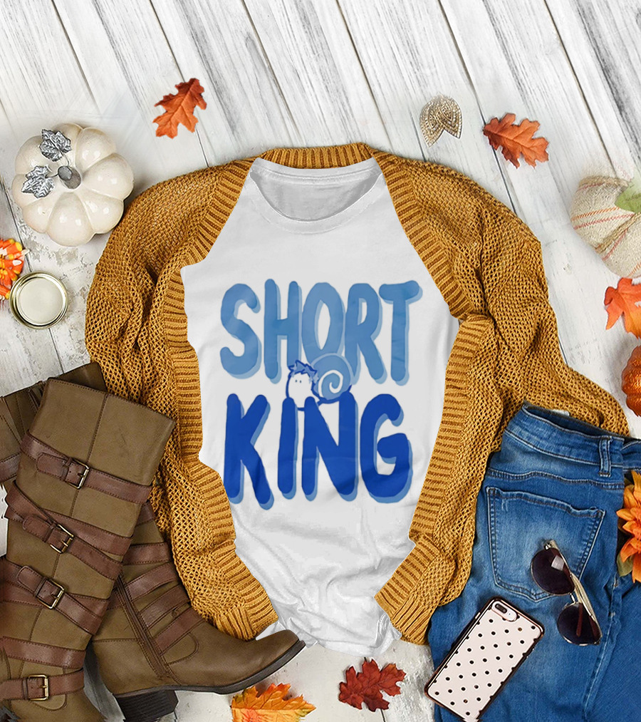 Short King Cartoon Fun Quirky T-Shirt