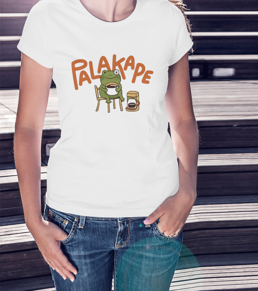 Palakape Frog With Coffee T-Shirt