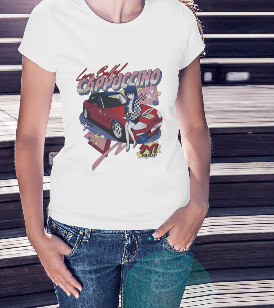 Love Ballad Cappuccino Kei Car Anime KB Club Retro Aesthetic T-Shirt