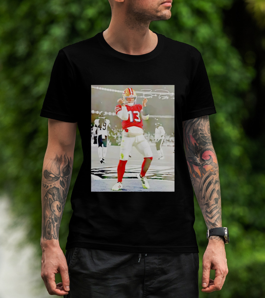 Brock Purdy 13 San Francisco 49ers Dancing Against Chicago Football Game T-Shirt