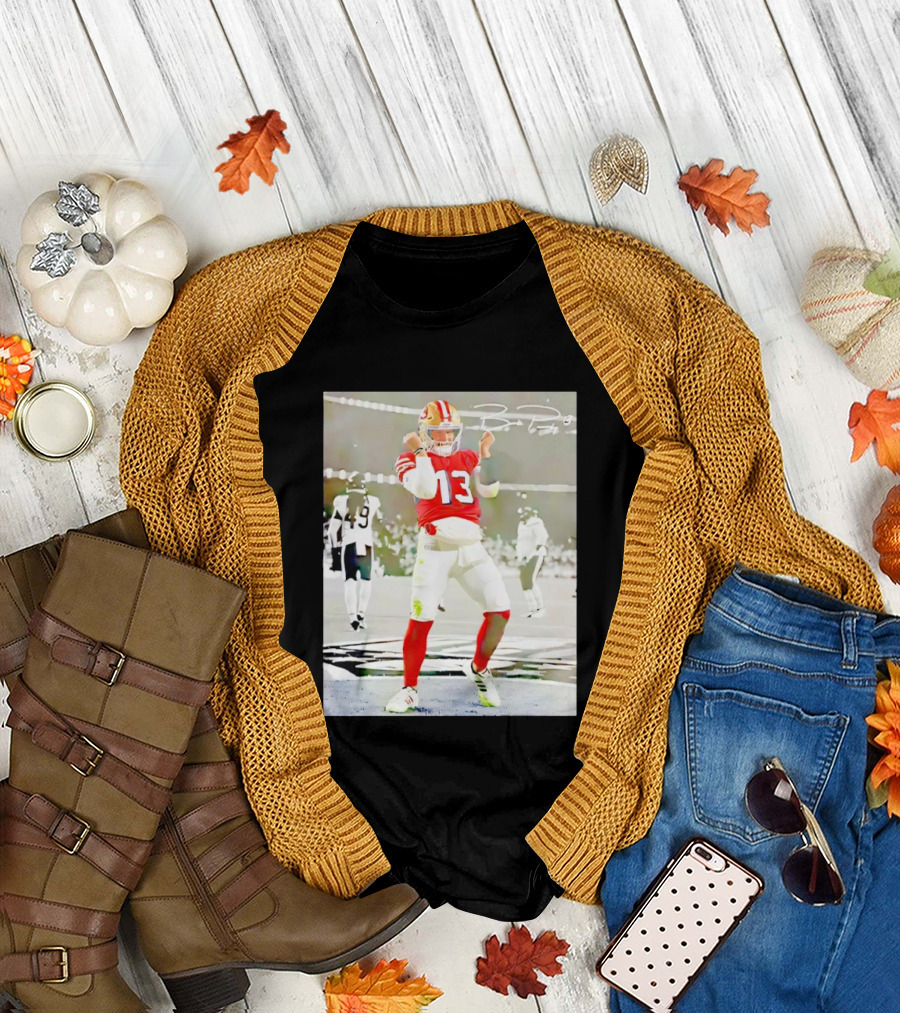 Brock Purdy 13 San Francisco 49ers Dancing Against Chicago Football Game T-Shirt