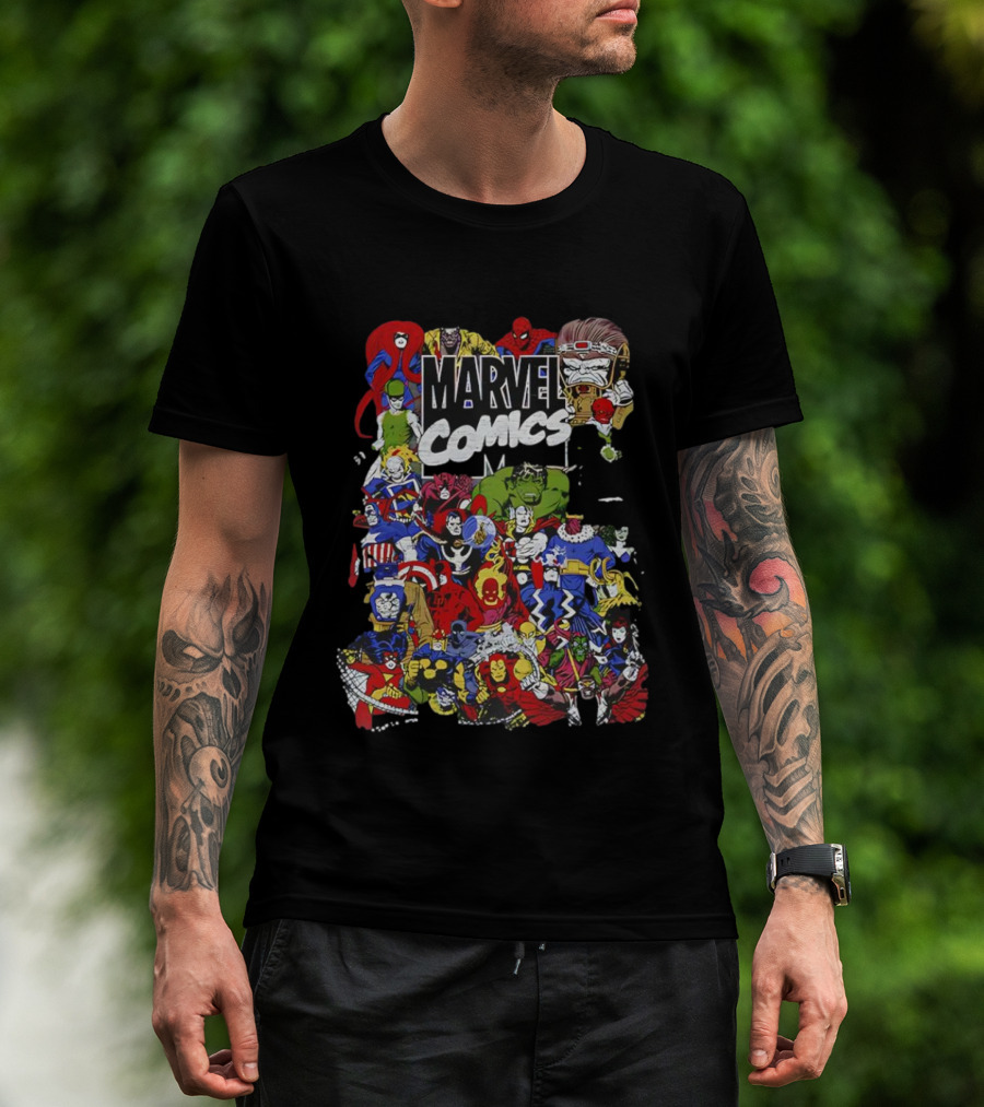 Marvel Comics Retro Character Collage T-Shirt