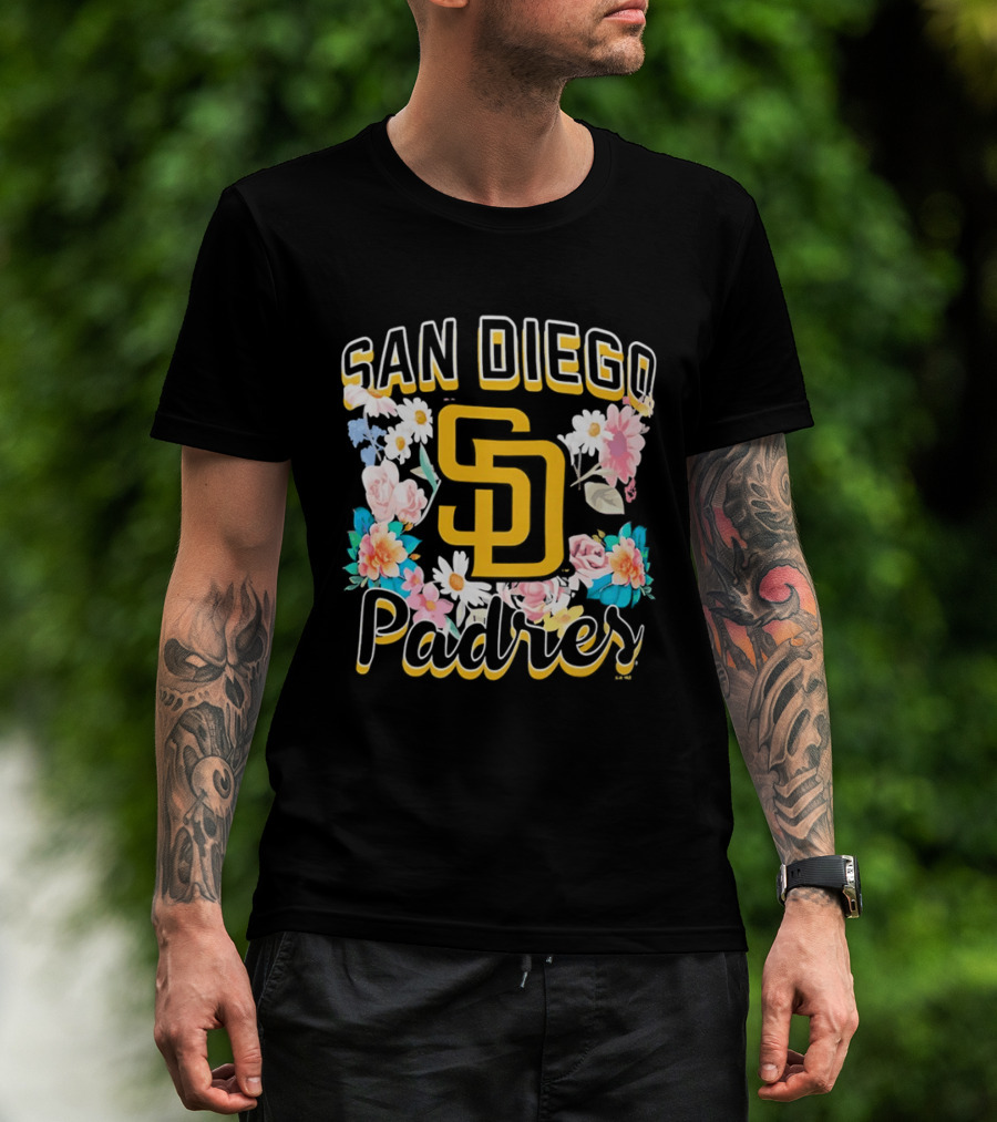 San Diego Padres Floral SD Women's T-Shirt