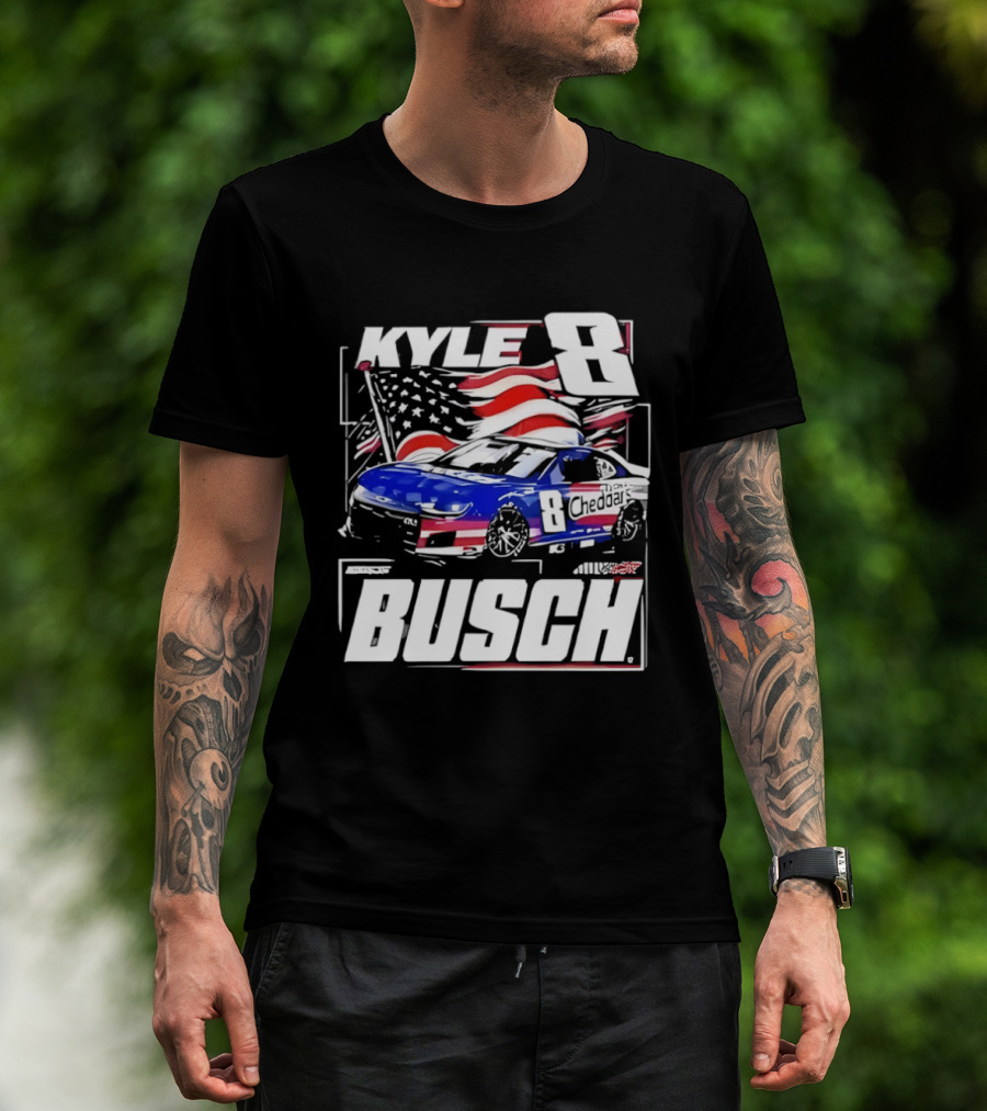 Kyle Busch 8 And His Car NASCAR Driver Cheddar’s Kitchen T-Shirt