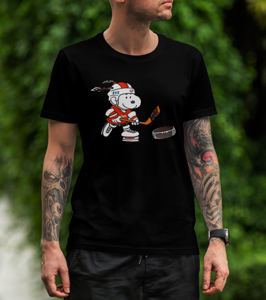 New York Islanders Peanuts Snoopy Hockey Night 2026 T-Shirt