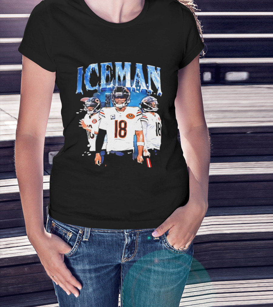 Funny Iceman Chicago Bears Game Day 18 Caleb Williams Football T-Shirt