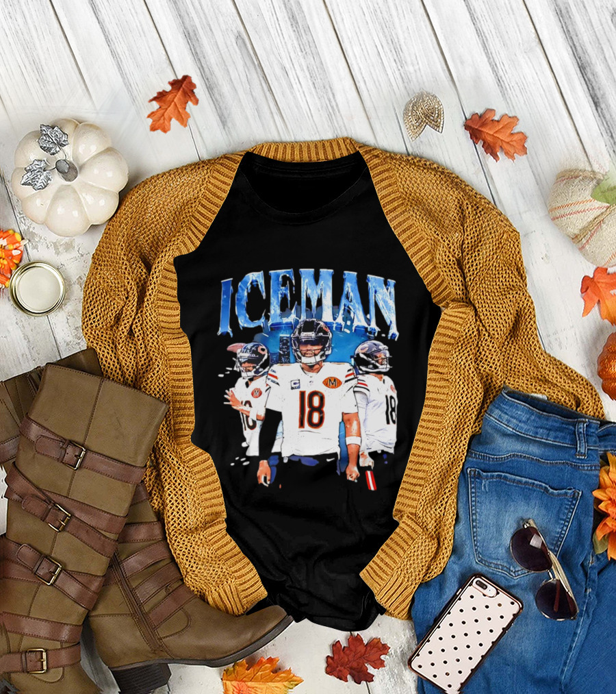 Funny Iceman Chicago Bears Game Day 18 Caleb Williams Football T-Shirt