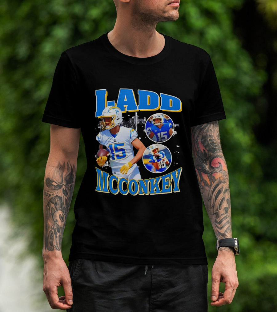 Ladd McConkey Los Angeles Rams Bootleg Throwback T-Shirt