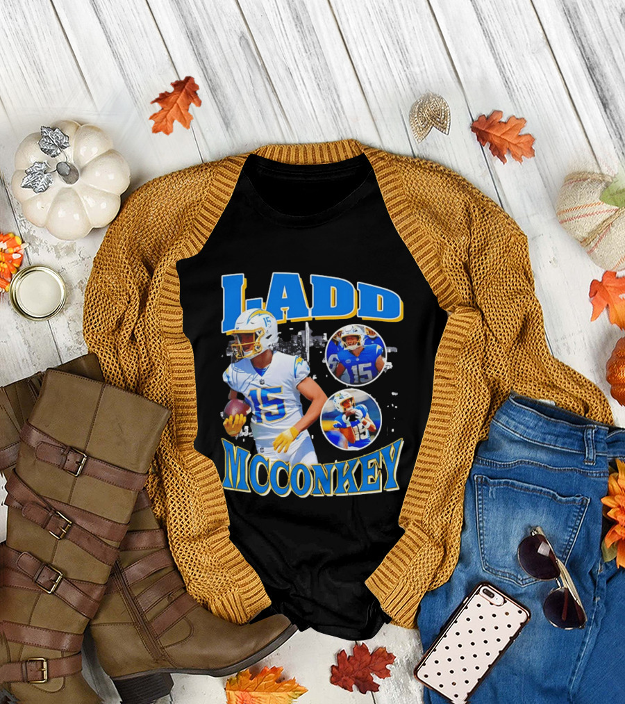 Ladd McConkey Los Angeles Rams Bootleg Throwback T-Shirt
