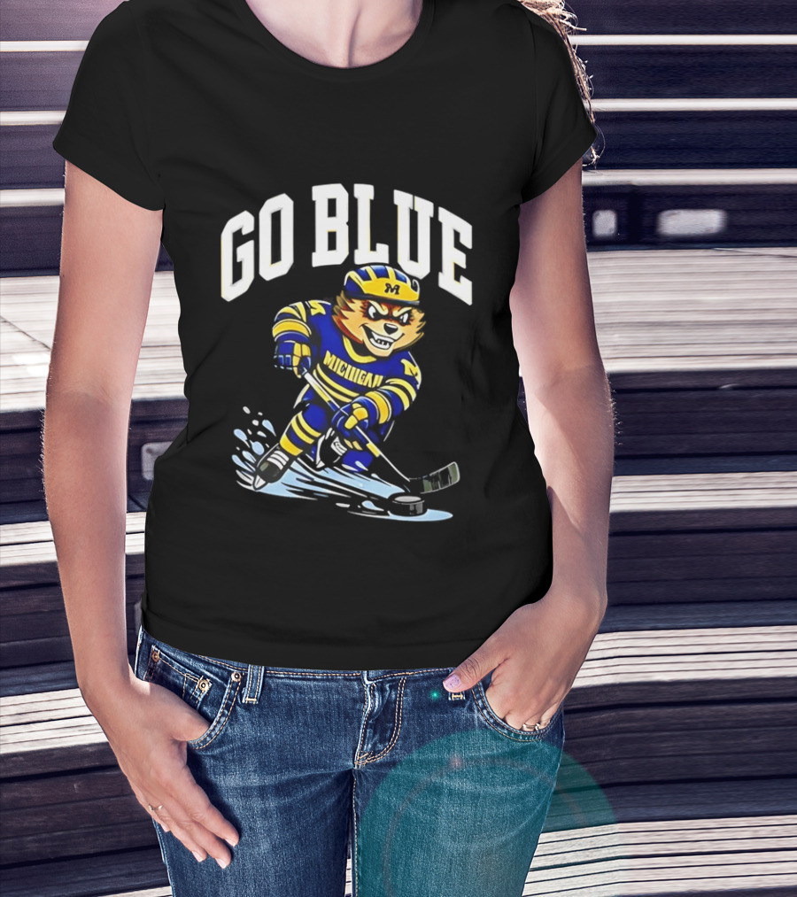 Michigan Wolverines 2026 NCAA Hockey Go Blue Wolverine T-Shirt